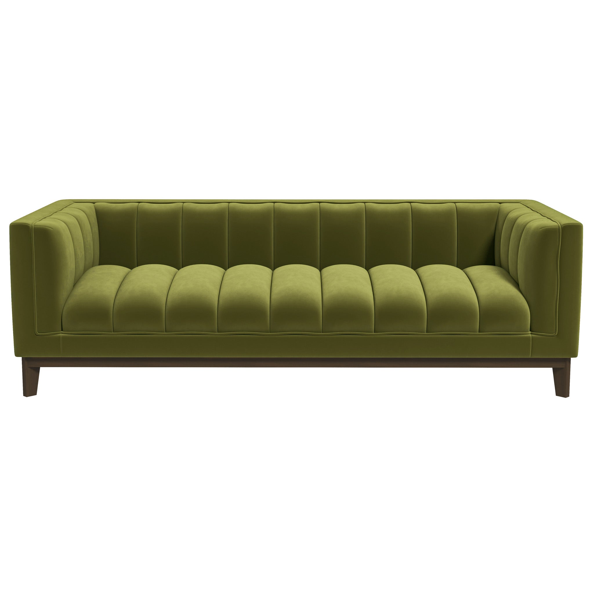 Melissa Mid-Century Green Velvet Modern Sofa - SOF00402202