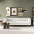 Melissa Mid-Century White Boucle Modern Sofa - SOF00402201