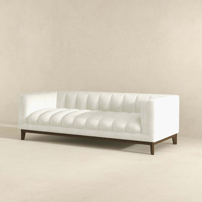 Melissa Mid-Century White Boucle Modern Sofa - SOF00402201
