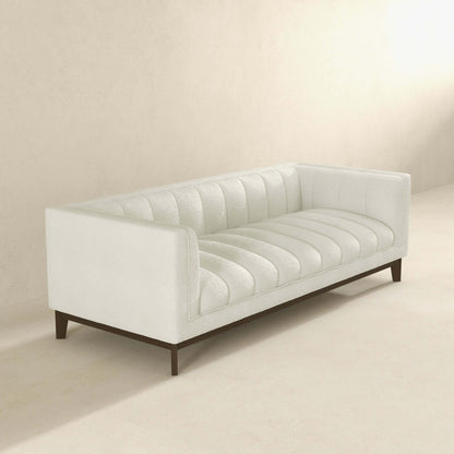 Melissa Mid-Century White Boucle Modern Sofa - SOF00402201