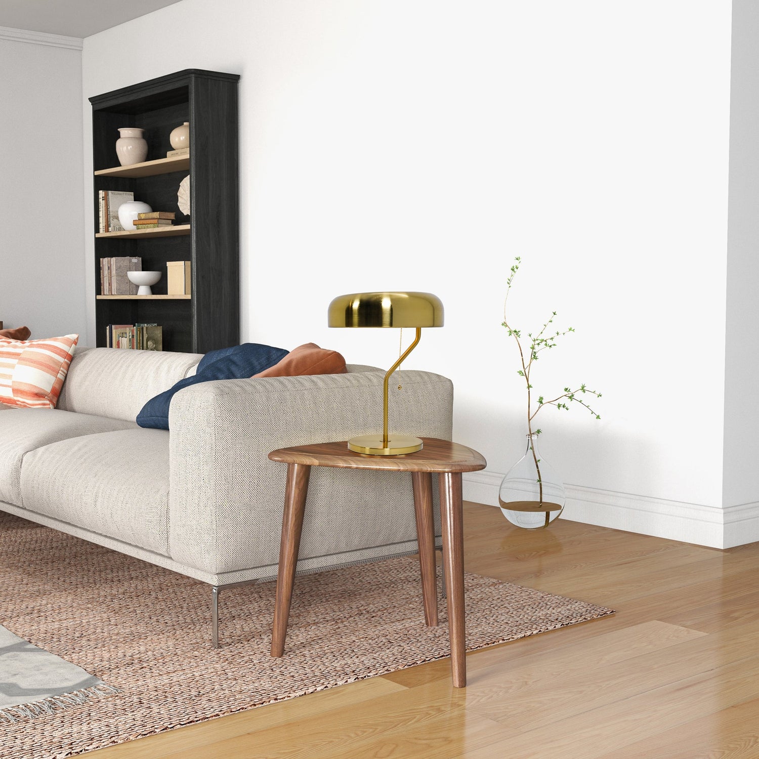 Metro Table lamp with Gold outer and White inner - TBL04001601