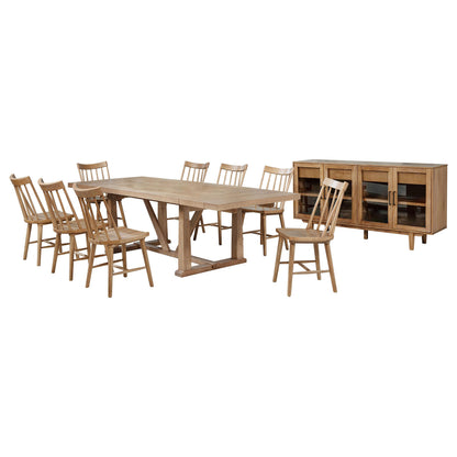 Middleton 10-piece Extension Leaf Dining Set Brown and Black - 108541-S10N