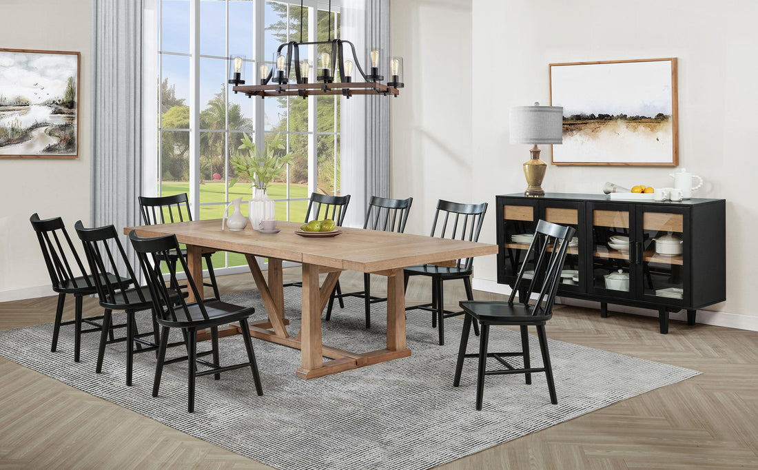 Middleton 10-piece Extension Leaf Dining Set Natural Brown - 108541-S10B