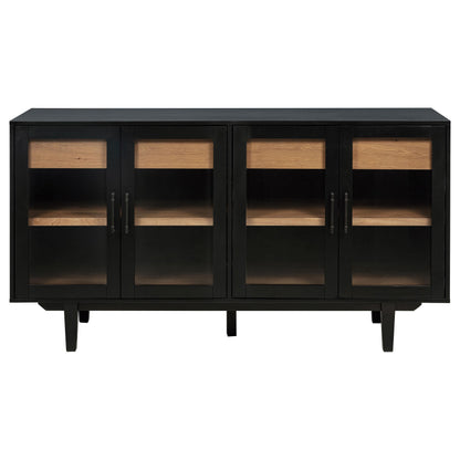 Middleton 4-door Sideboard Server with Dual Drawers Black - 108545BLK