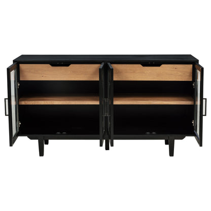 Middleton 4-door Sideboard Server with Dual Drawers Black - 108545BLK