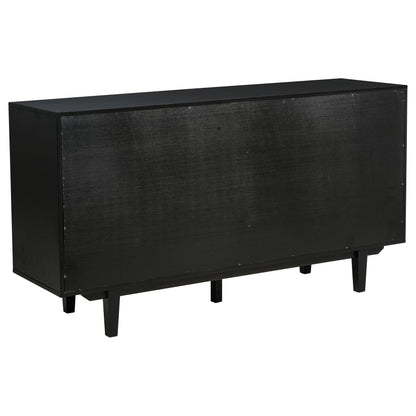 Middleton 4-door Sideboard Server with Dual Drawers Black - 108545BLK