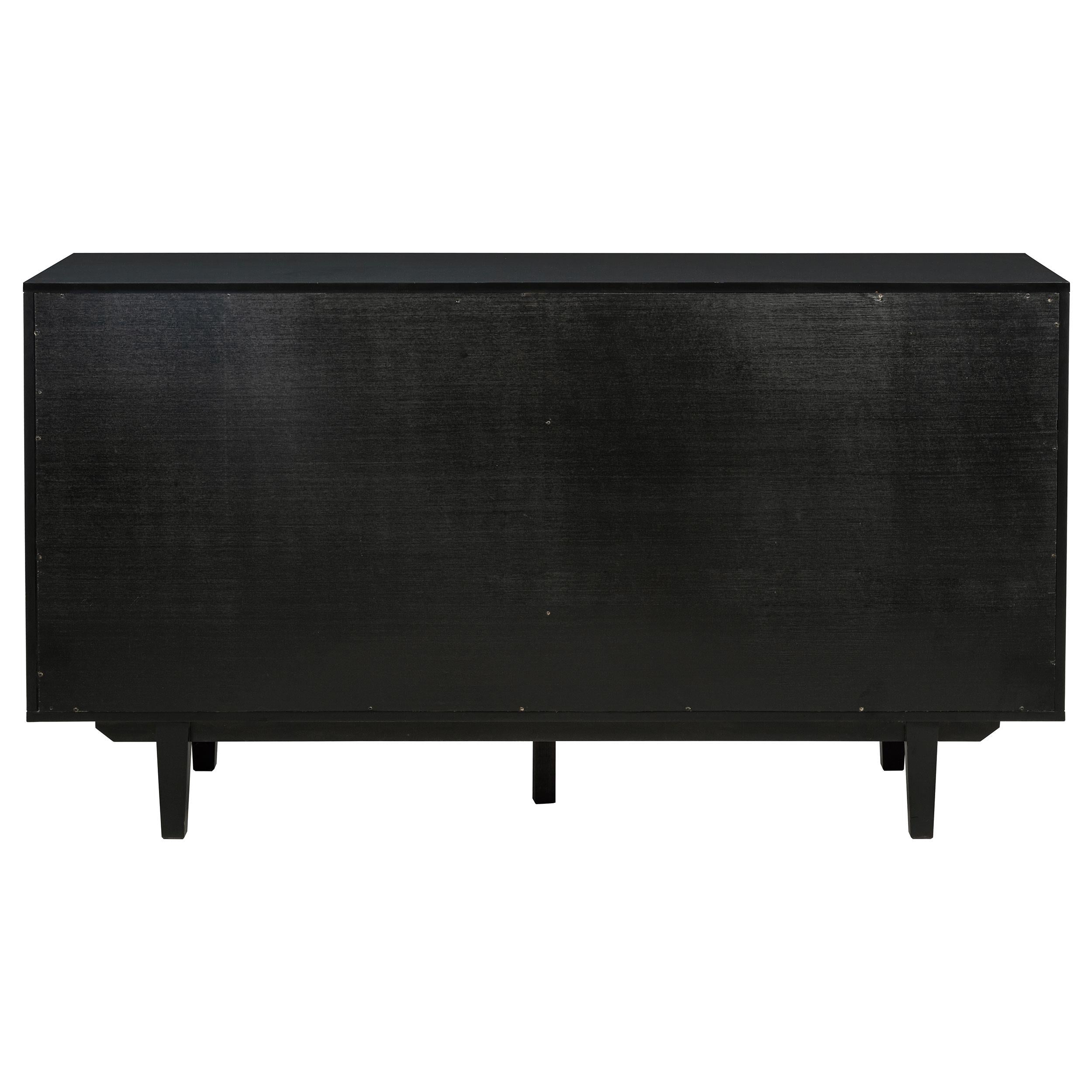 Middleton 4-door Sideboard Server with Dual Drawers Black - 108545BLK