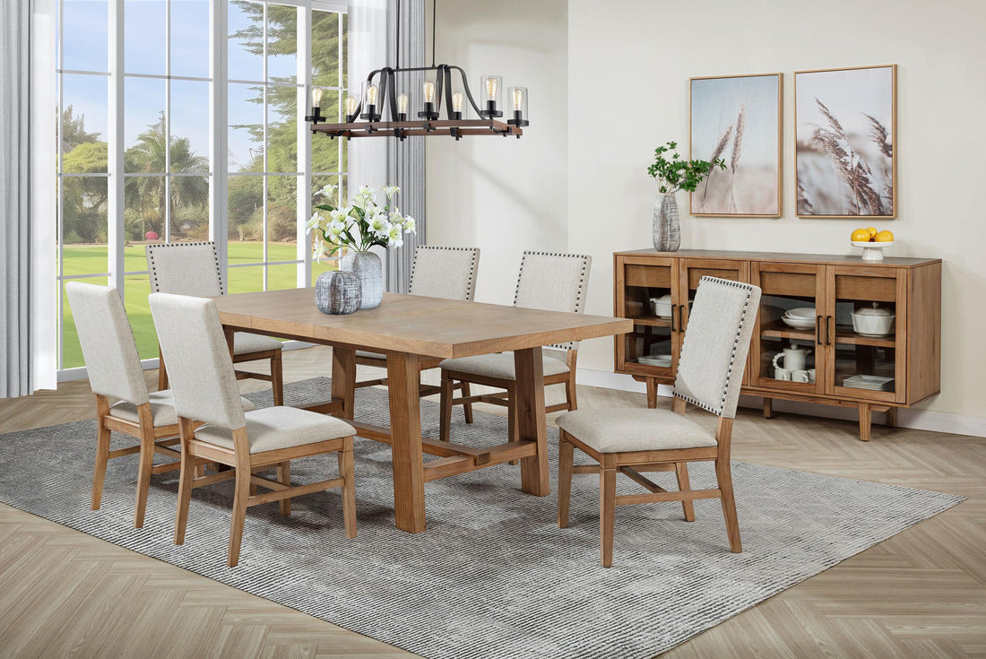 Middleton 7-piece Extension Leaf Dining Set Brown and Beige - 108540-S7