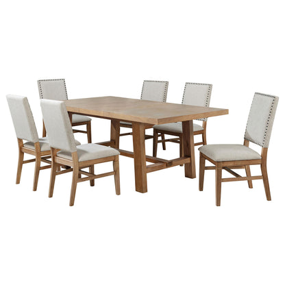 Middleton 7-piece Extension Leaf Dining Set Brown and Beige - 108540-S7