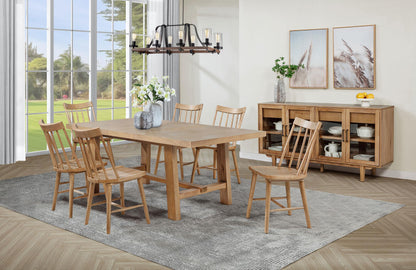 Middleton 7-piece Extension Leaf Dining Set Natural Brown - 108540-S7N