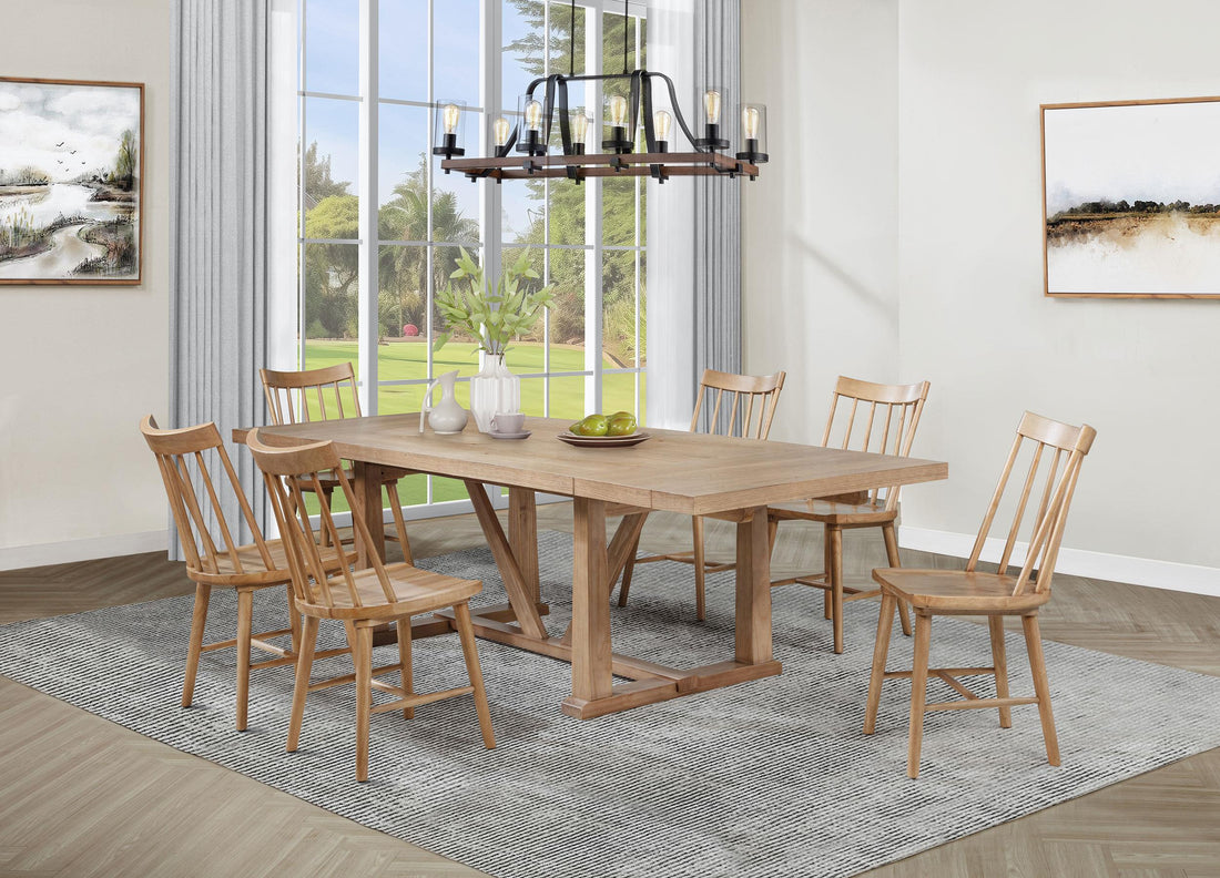 Middleton 7-piece Extension Leaf Dining Set Natural Brown - 108541-S7N