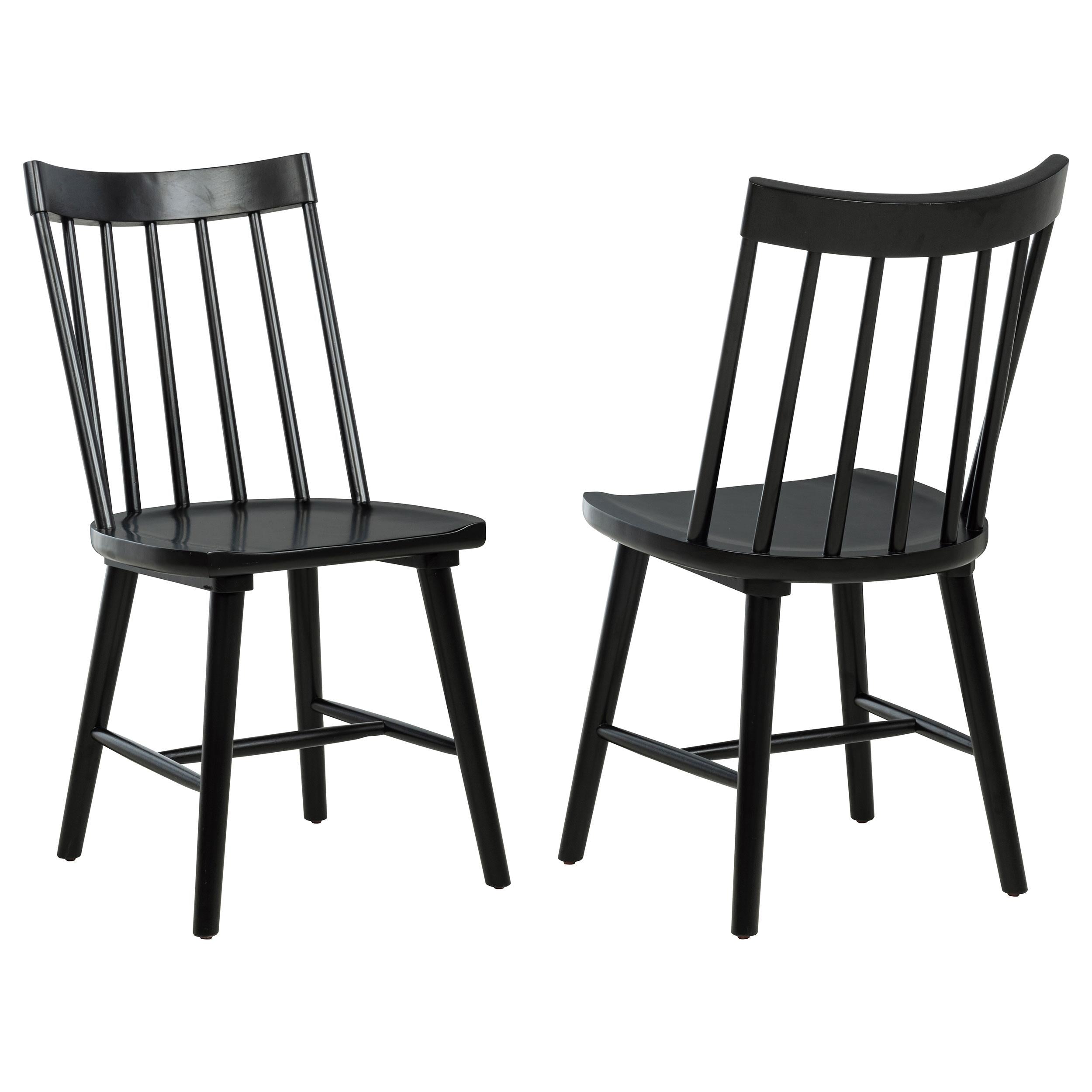 Middleton Solid Wood Dining Side Chair Black (Set of 2) - 108546BLK