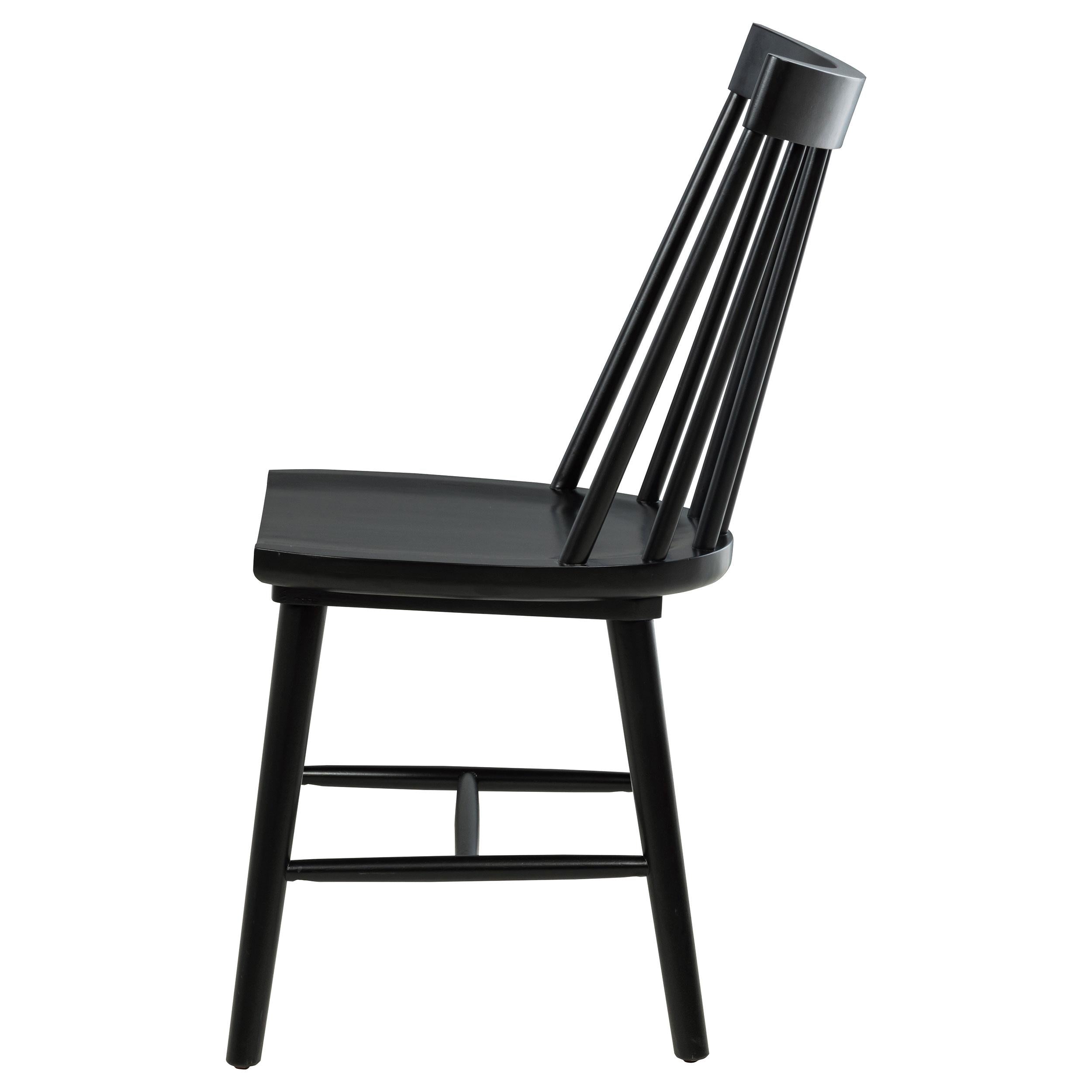 Middleton Solid Wood Dining Side Chair Black (Set of 2) - 108546BLK