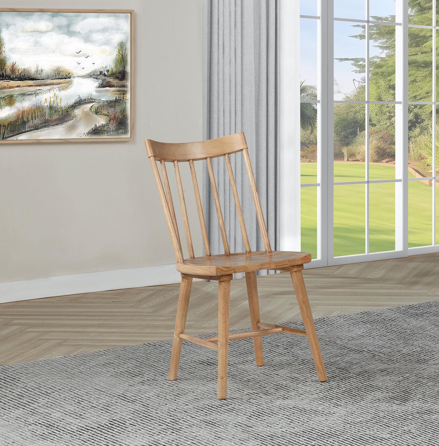 Middleton Solid Wood Dining Side Chair Brown (Set of 2) - 108546NAT