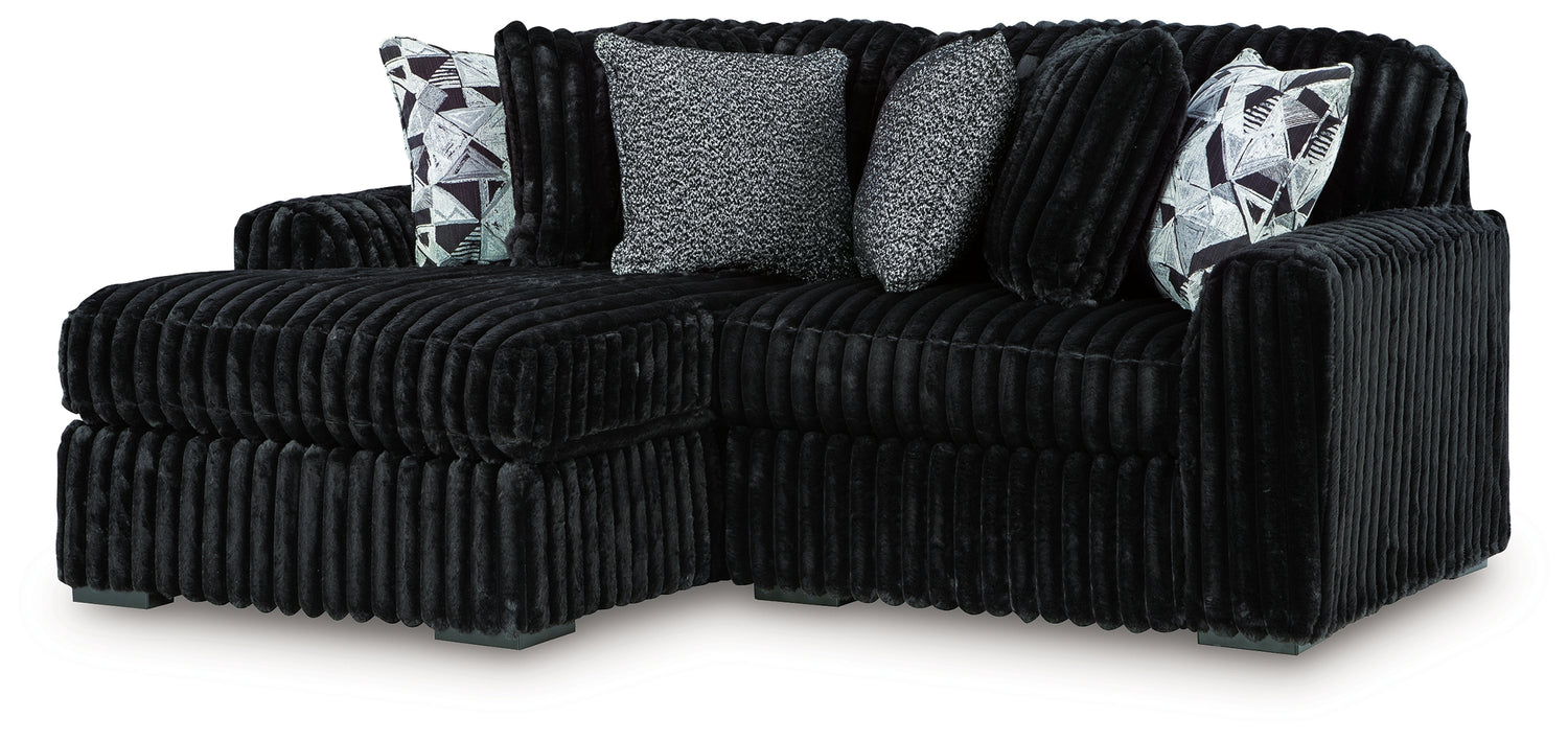 Midnight-Madness 2-Piece Sectional with Chaise - 98103S13