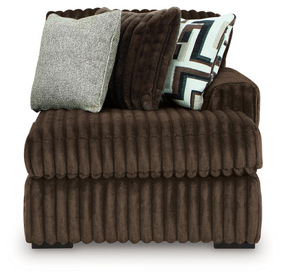 Midnight-Madness 4-Piece Sectional and Oversized Accent Ottoman - 98104U5
