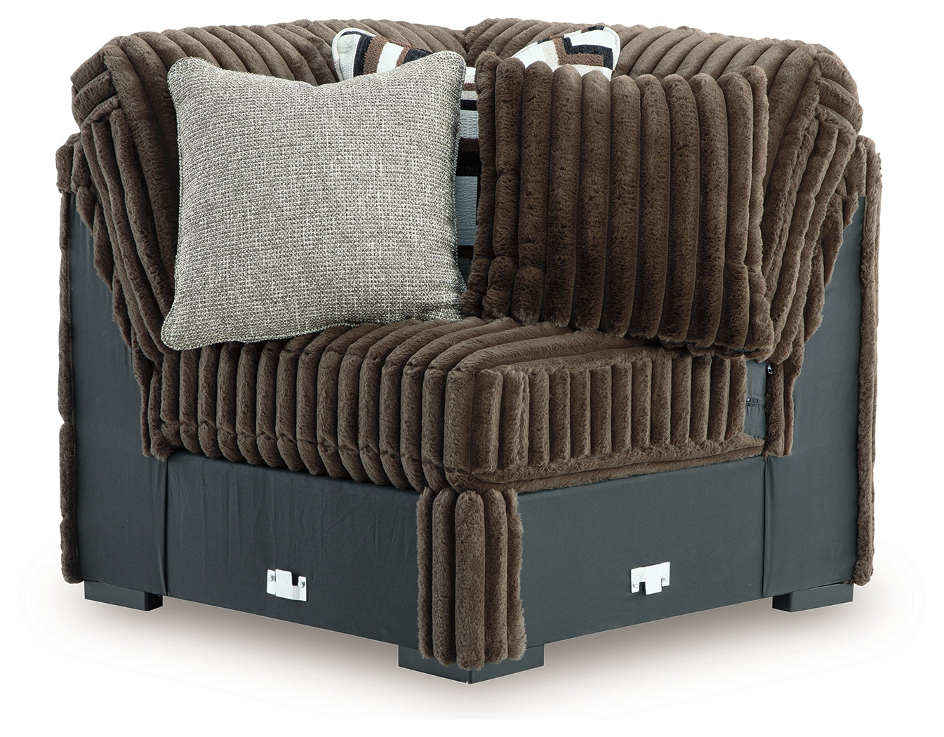 Midnight-Madness 4-Piece Sectional and Oversized Accent Ottoman - 98104U5