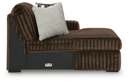 Midnight-Madness 4-Piece Sectional and Oversized Accent Ottoman - 98104U5