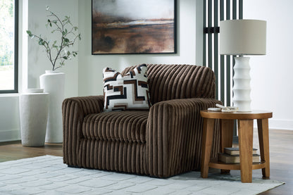 Midnight-Madness 4-Piece Sectional and Oversized Chair - 98104S27