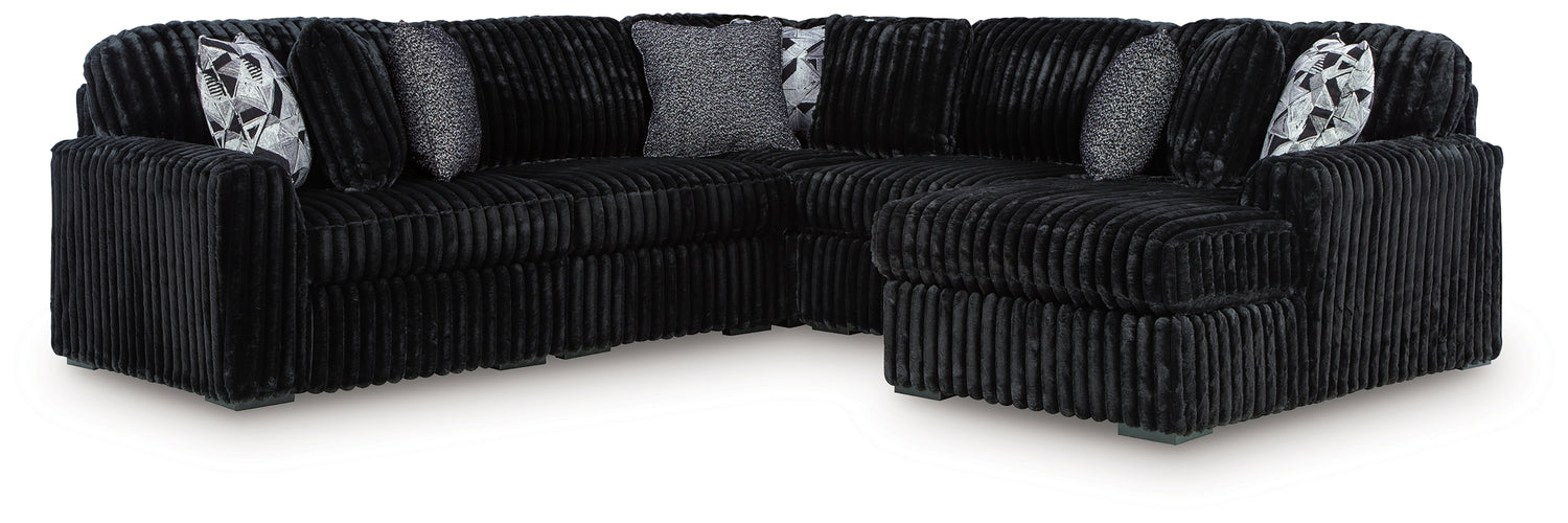 Midnight-Madness 6-Piece Sectional with Chaise - 98103S24