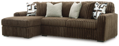 Midnight-Madness Chocolate 2-Piece Sectional Sofa with Chaise - 98104S1