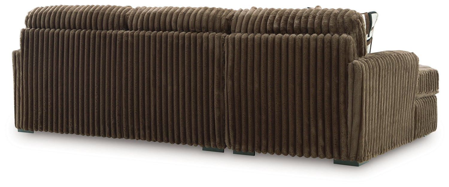 Midnight-Madness Chocolate 2-Piece Sectional Sofa with Chaise - 98104S1