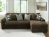 Midnight-Madness Chocolate 2-Piece Sectional Sofa with Chaise - 98104S2