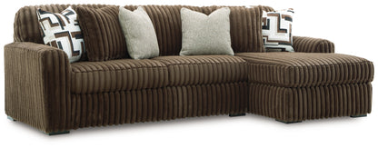 Midnight-Madness Chocolate 2-Piece Sectional Sofa with Chaise - 98104S2