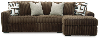 Midnight-Madness Chocolate 2-Piece Sectional Sofa with Chaise - 98104S2