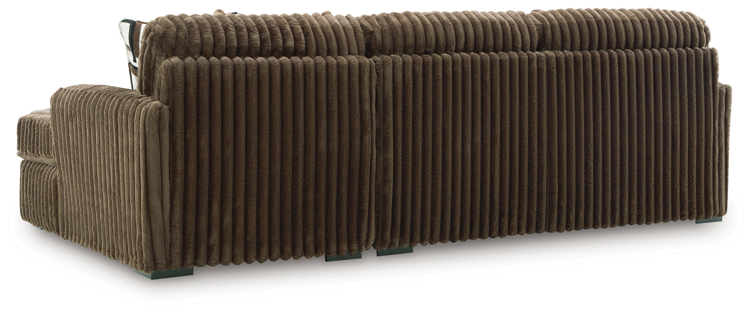 Midnight-Madness Chocolate 2-Piece Sectional Sofa with Chaise - 98104S2