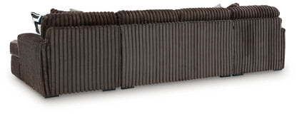 Midnight-Madness Chocolate 3-Piece Sectional with Chaise - 98104S5