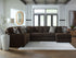 Midnight-Madness Chocolate 4-Piece Sectional with Chaise - 98104S3
