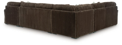 Midnight-Madness Chocolate 4-Piece Sectional with Chaise - 98104S3