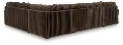 Midnight-Madness Chocolate 4-Piece Sectional with Chaise - 98104S4