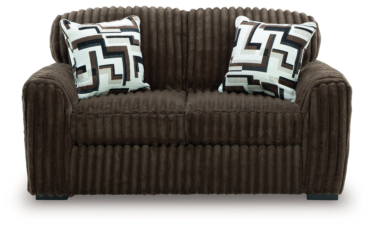 Midnight-Madness Chocolate Loveseat - 9810435