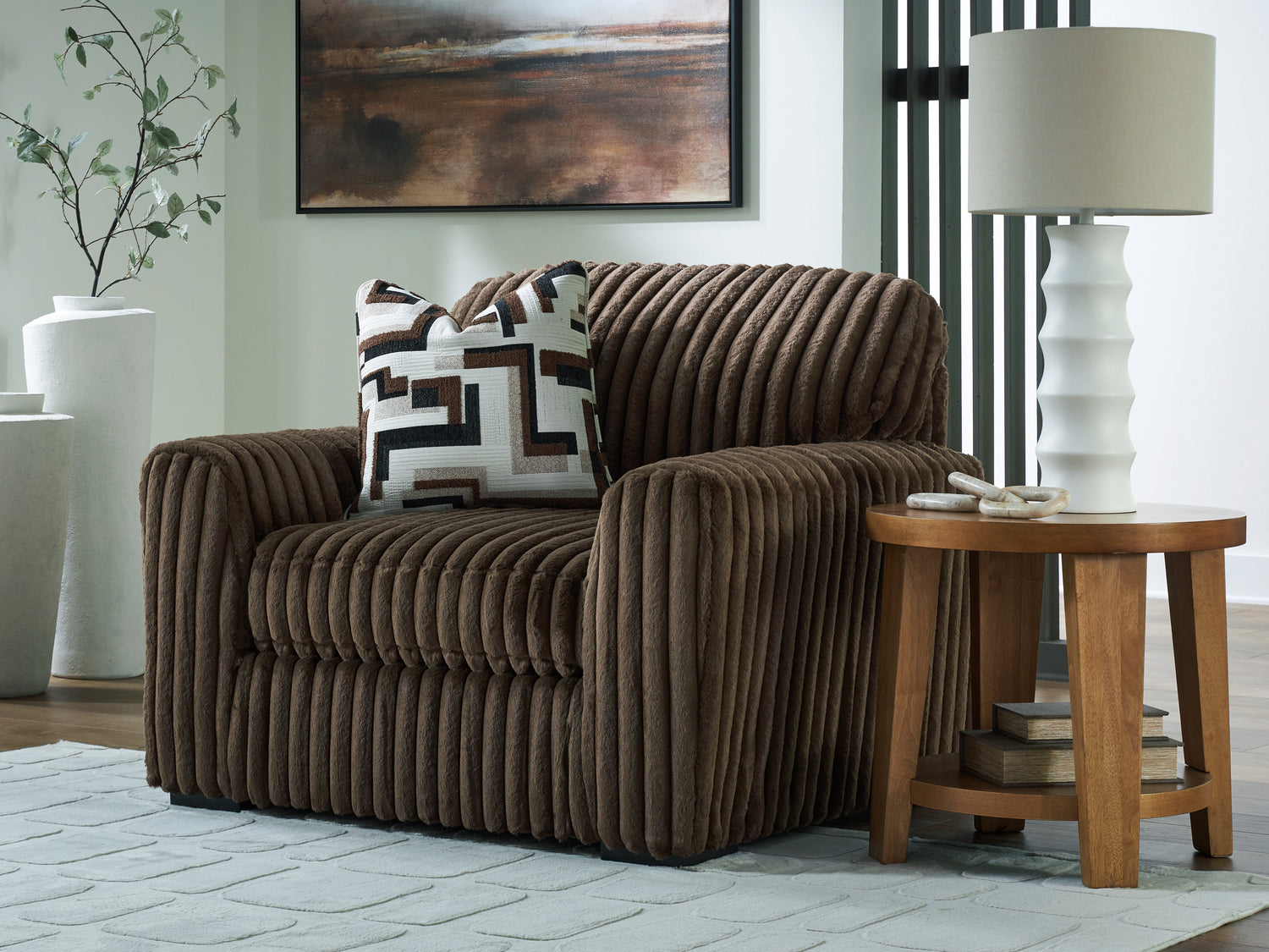 Midnight-Madness Chocolate Oversized Chair - 9810423