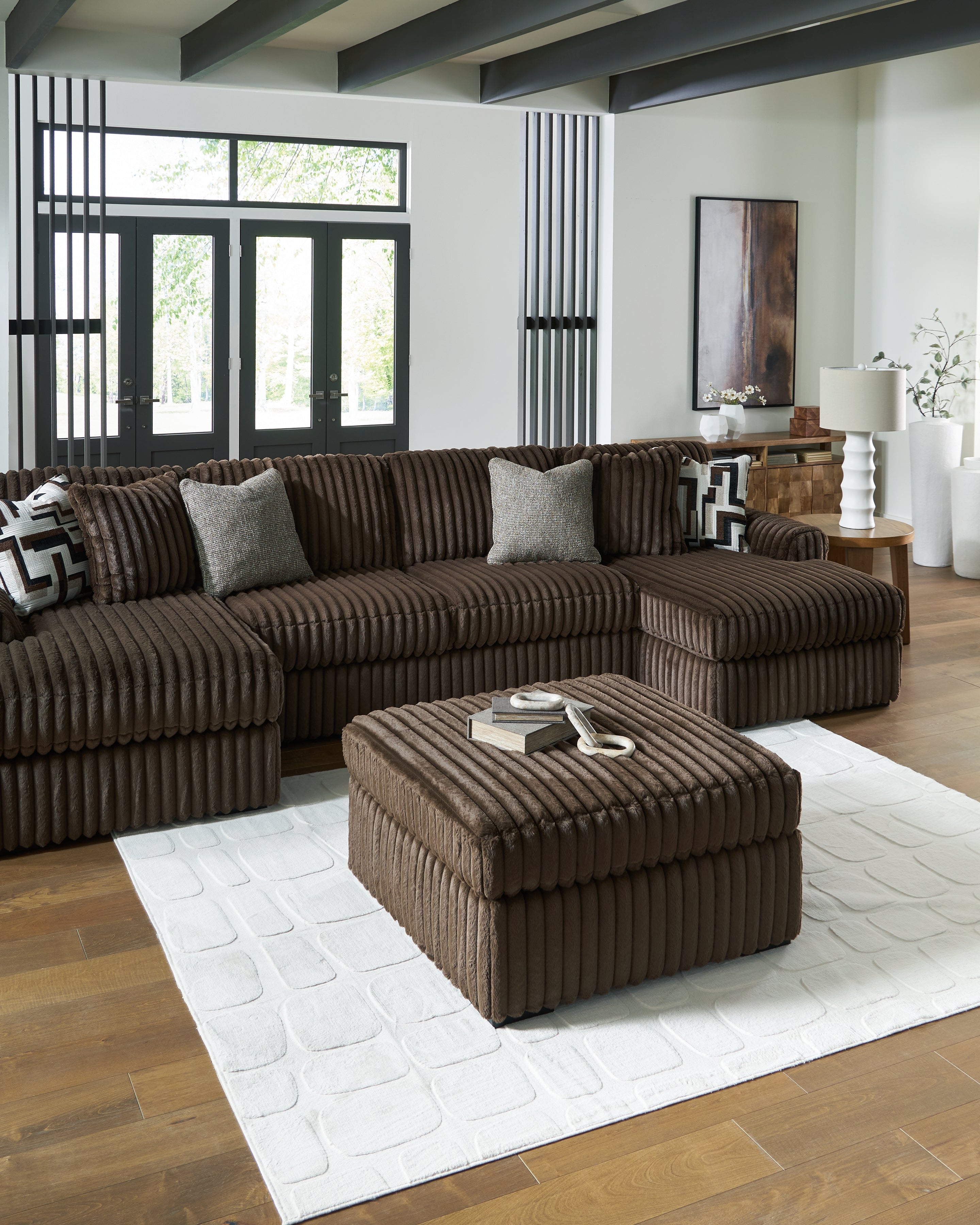 Midnight-Madness Chocolate Super Chaise - 98104S8
