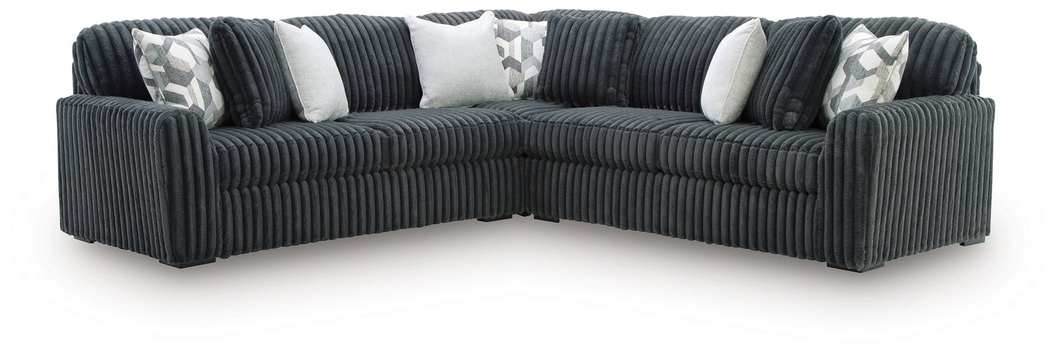 Midnight-Madness Gunmetal 3-Piece Sectional - 98105S5