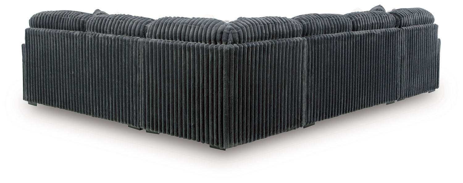 Midnight-Madness Gunmetal 4-Piece Sectional with Chaise - 98105S1