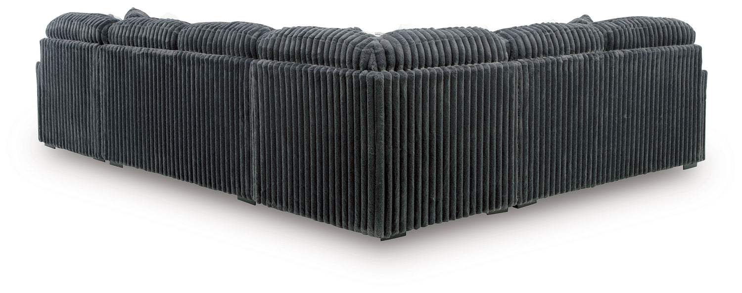 Midnight-Madness Gunmetal 4-Piece Sectional with Chaise - 98105S2