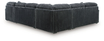 Midnight-Madness Gunmetal 4-Piece Sectional with Chaise - 98105S2