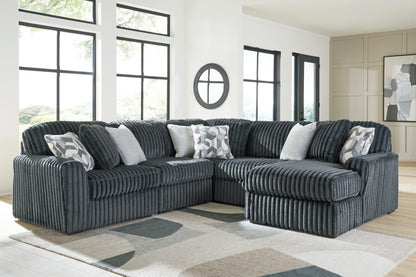 Midnight-Madness Gunmetal 5-Piece Sectional with Chaise - 98105S23