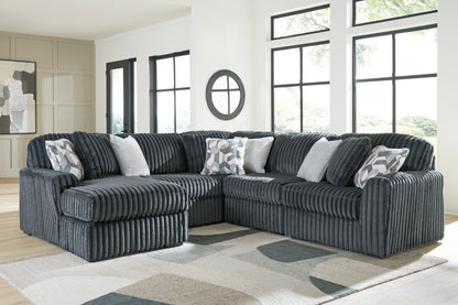 Midnight-Madness Gunmetal 6-Piece Sectional with Chaise - 98105S22