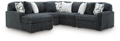 Midnight-Madness Gunmetal 6-Piece Sectional with Chaise - 98105S22