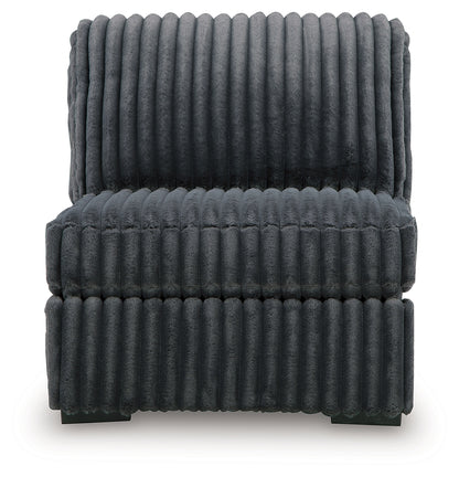 Midnight-Madness Gunmetal Armless Chair - 9810546