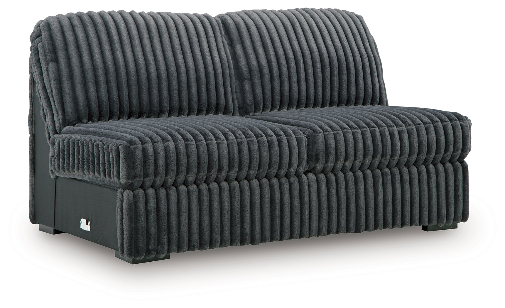 Midnight-Madness Gunmetal Armless Loveseat - 9810534