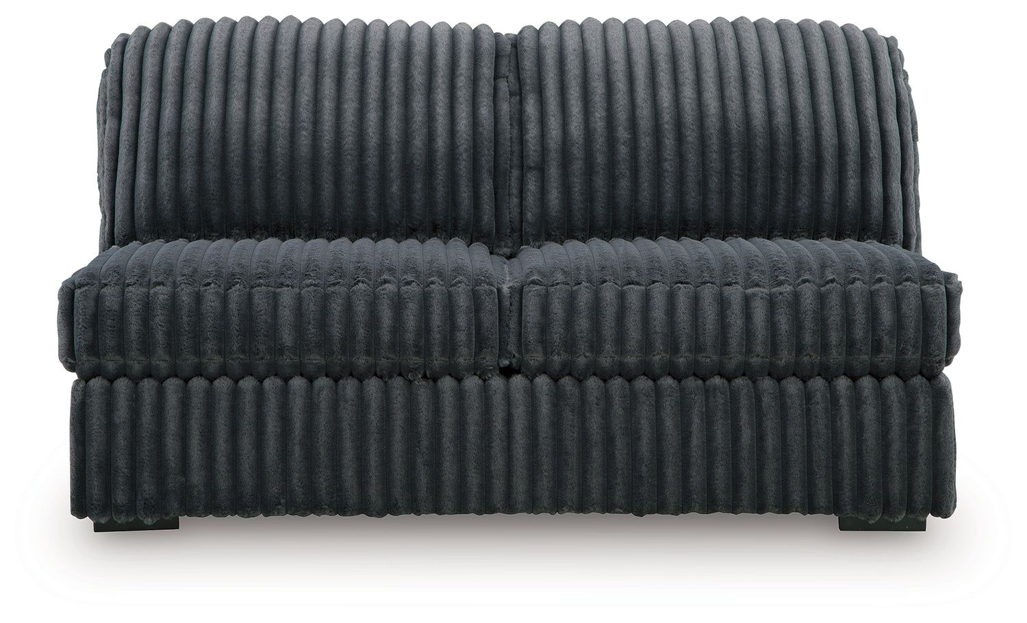 Midnight-Madness Gunmetal Armless Loveseat - 9810534