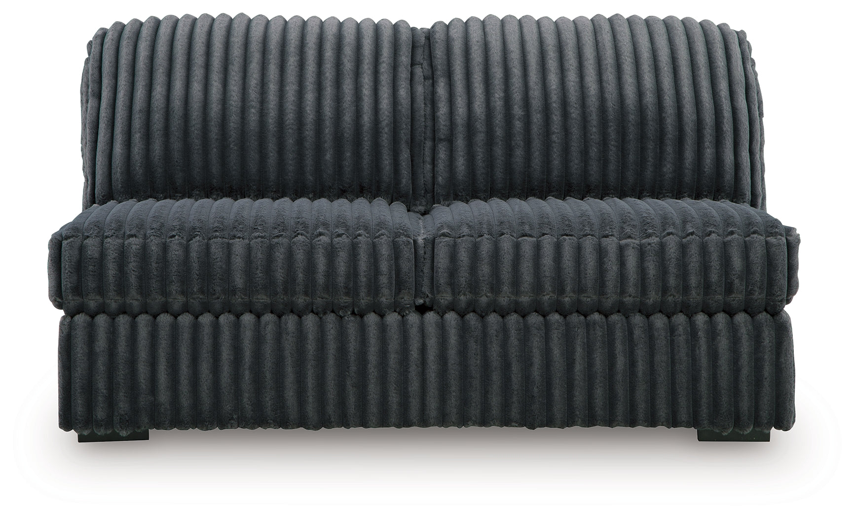 Midnight-Madness Gunmetal Armless Loveseat - 9810534