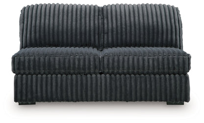 Midnight-Madness Gunmetal Armless Loveseat - 9810534