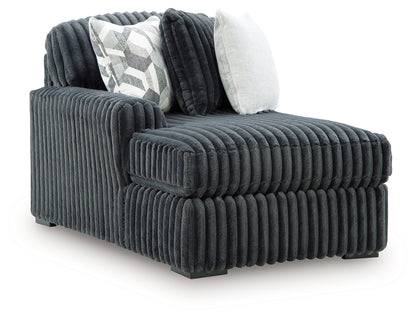Midnight-Madness Gunmetal Left-Arm Facing Corner Chaise - 9810516